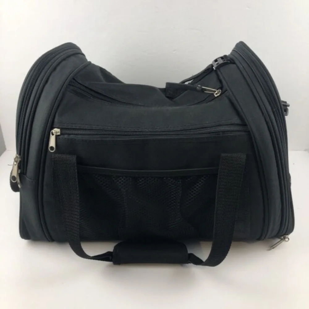 ASPCA airline approved black pet carrier